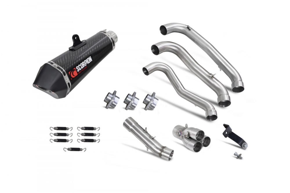 Triumph Trident 660 (2021-2024) Scorpion Serket Carbon Exhaust - RTR91SYSCEO