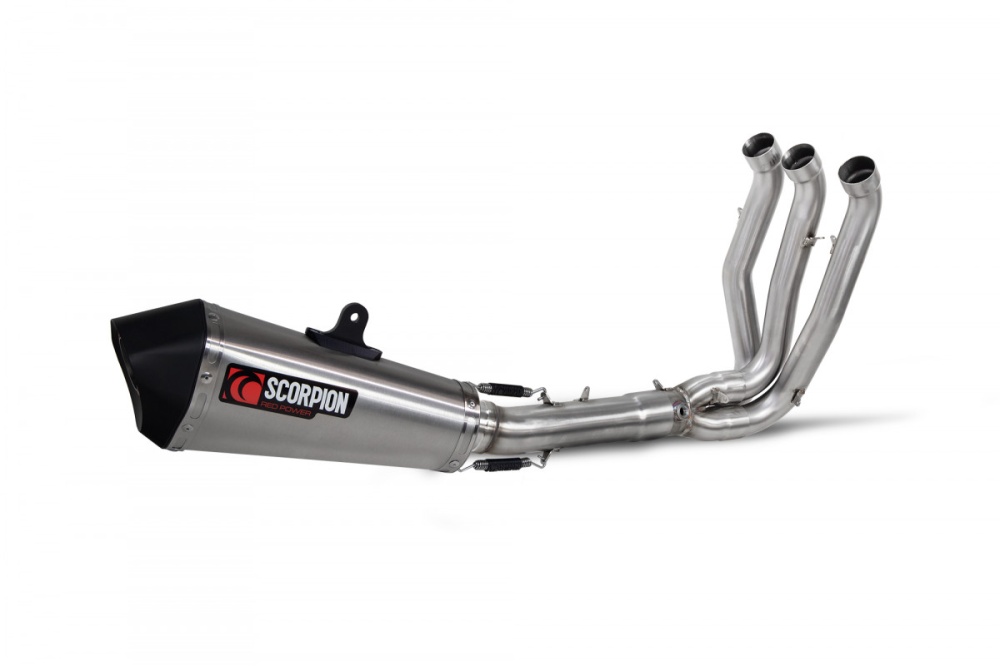 Triumph Trident 660 (2021-2024) Scorpion Serket Stainless Exhaust - RTR91SYSSEO