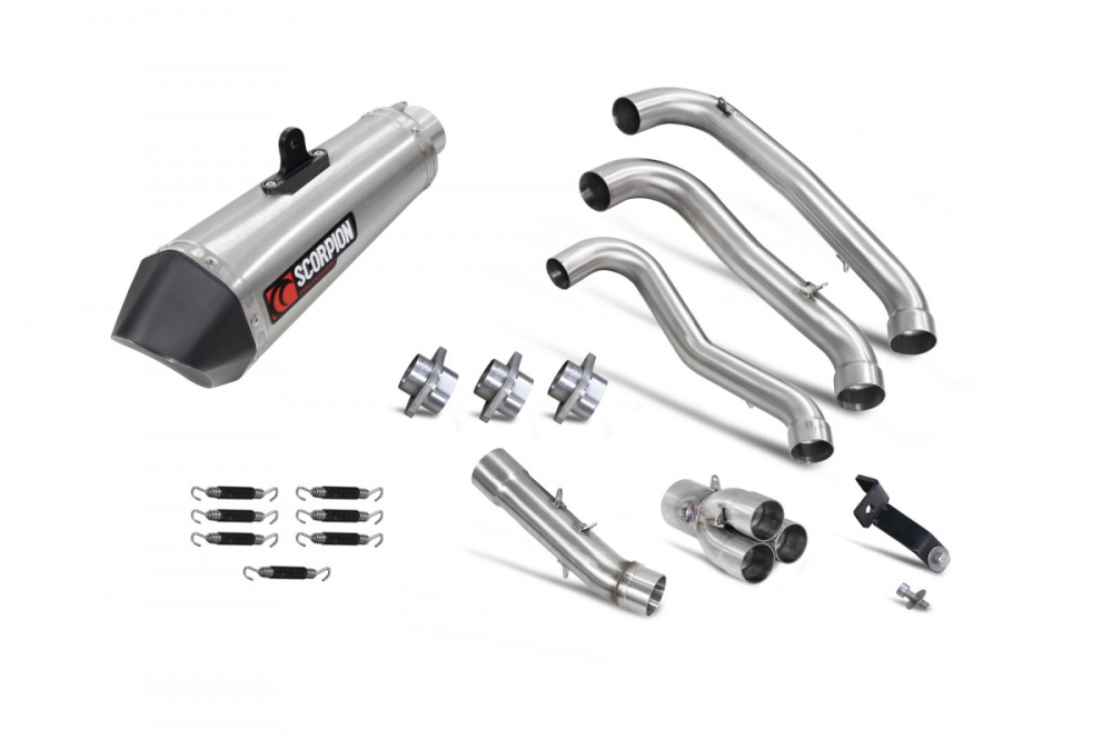 Triumph Trident 660 (2021-2024) Scorpion Serket Stainless Exhaust - RTR91SYSSEO