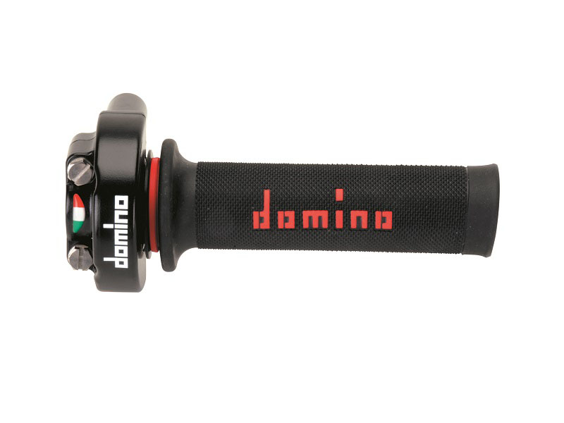 Domino XM2 Quick Action Throttle + Black/Red Grips + Universal Cable ...